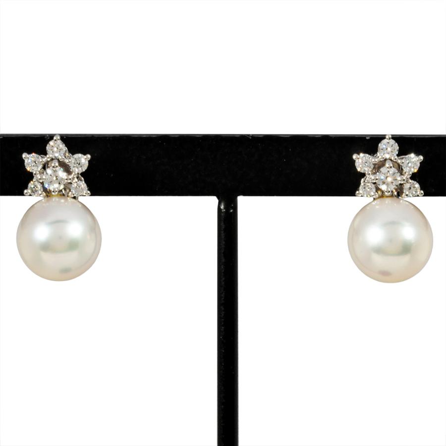 MIKIMOTO（ミキモト） パール イヤリング ダイヤモンド K18WG 5.6g 