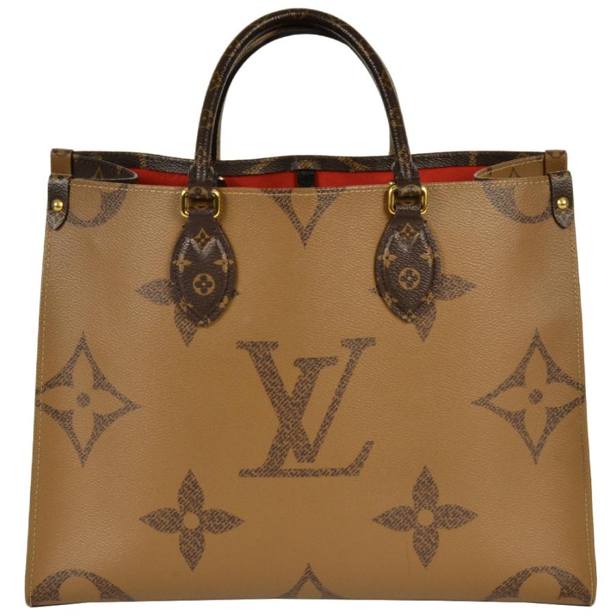 ルイヴィトン LOUIS VUITTON オンザゴー MM トートバッグ 2WAY モノグラム ジャイアント M45321 ブラウン TR2270 リバース レディース_2