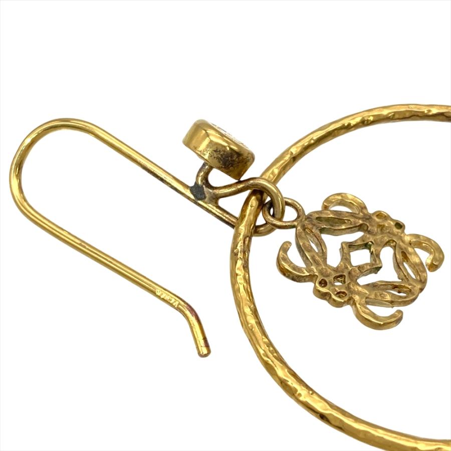 LOEWE（ロエベ） フープ アナグラム ピアス SV925 6.7g ゴールド