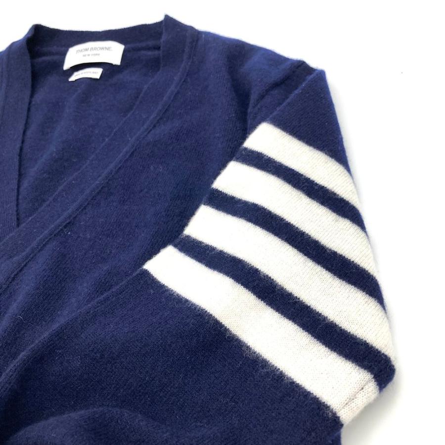 トムブラウン THOM BROWNE 4BAR Vネック カーディガン カシミヤ