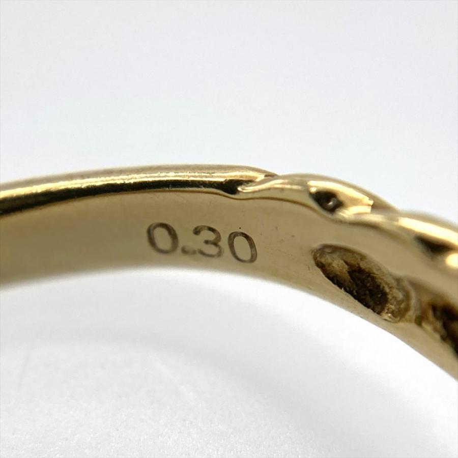 タサキ TASAKI フラワー リング 指輪 ダイヤモンド 0.30ct 約10号 
