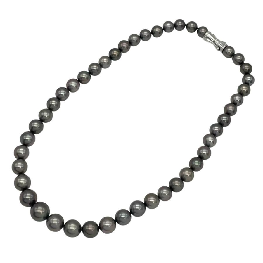 タサキ TASAKI ブラックパール 8mm-12mm グラデーション ネックレス
