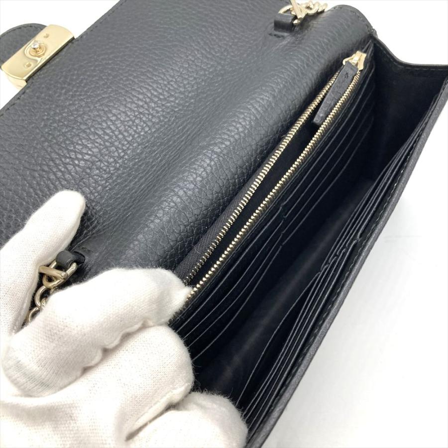GUCCI（グッチ） インターロッキングG チェーンウォレット レザー