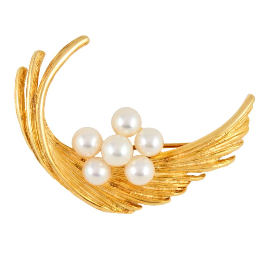 MIKIMOTO（ミキモト） ブローチ K14YG パール 5.5mm〜5.8mm : ゴールド