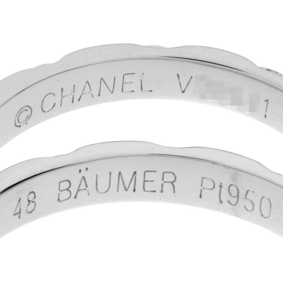 美品 シャネル マトラッセ プラチナ リング 50 9.5号 ミディアム 指輪 CHANEL シャネル マトラッセ ミディアムリング プラチナ Pt950