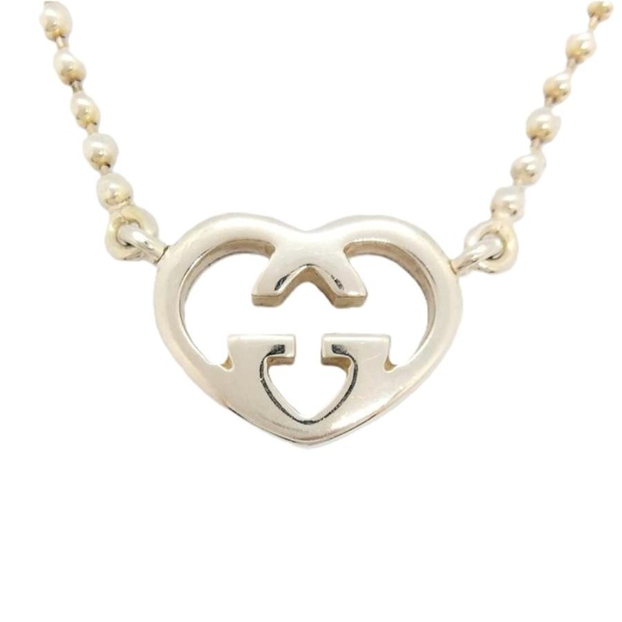 GUCCI ラブブリット インターロッキング ハート ネックレス シルバー GUCCI グッチ ラブブリット インターロッキングG ネックレス