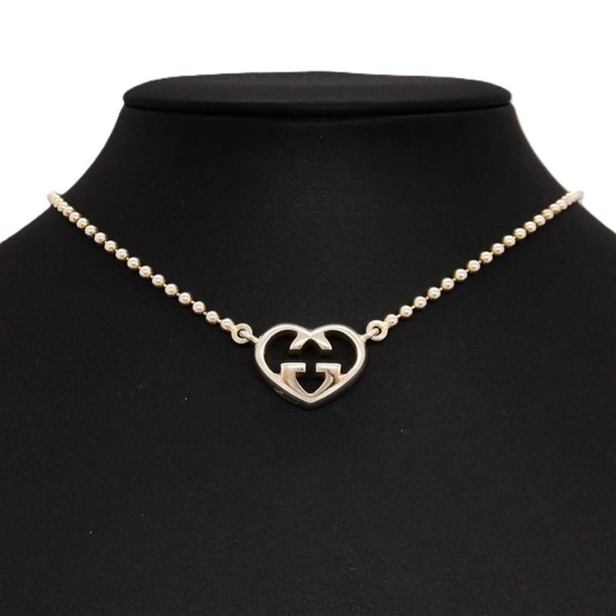 GUCCI ラブブリット インターロッキング ハート ネックレス シルバー GUCCI グッチ ネックレス ペンダント ラブブリット ハートGG