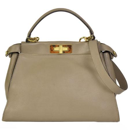 FENDI フェンディ ハンドバッグ 茶xベージュx黄 - 4503125E0051 FENDI フェンディ ハンドバッグ 茶xベージュx黄 - 4503125E0051