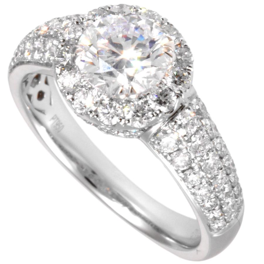 ダイヤモンド 1.03ct(D/IF/3EX) メレダイヤ 1.00ct リング Pt950 #15 