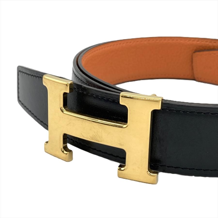 人気✨エルメス ベルト コンスタンス H金具 ゴールド B刻印 HERMES エルメス コンスタンス H ベルト レザー B刻印 ブラック