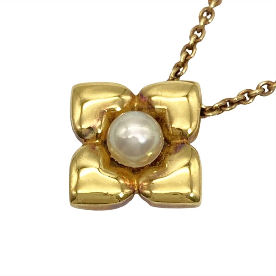 MIKIMOTO（ミキモト） フラワーモチーフ 1P パール ネックレス K18YG