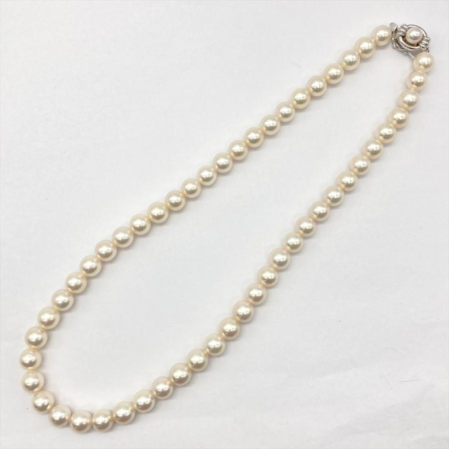 タサキ TASAKI パール 7.5mm-8.0mm ネックレス シルバー 真珠
