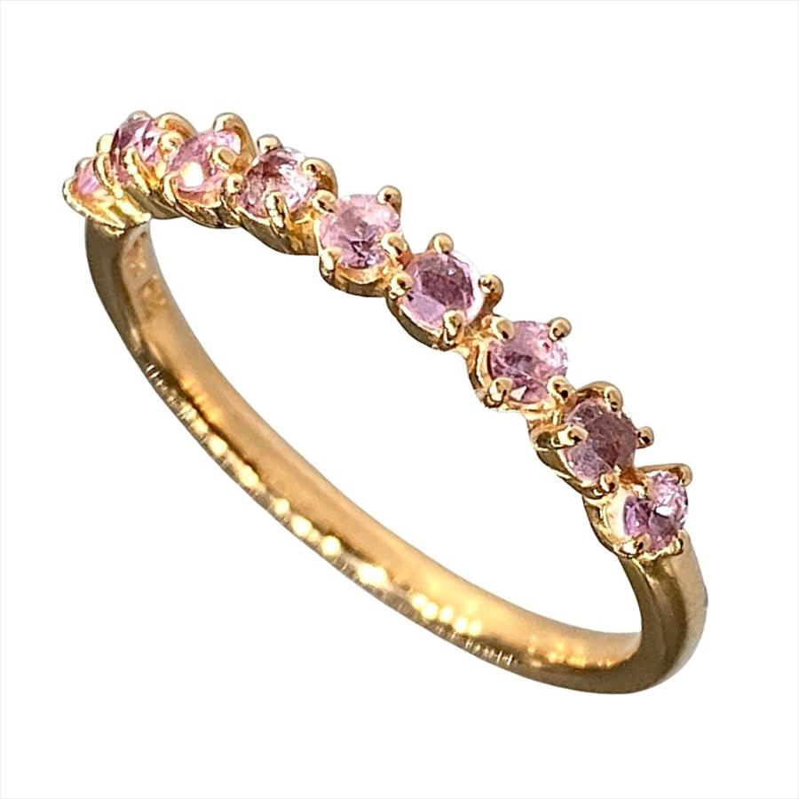 スタージュエリー STAR JEWELRY ハーフエタニティ リング 指輪 ピンク