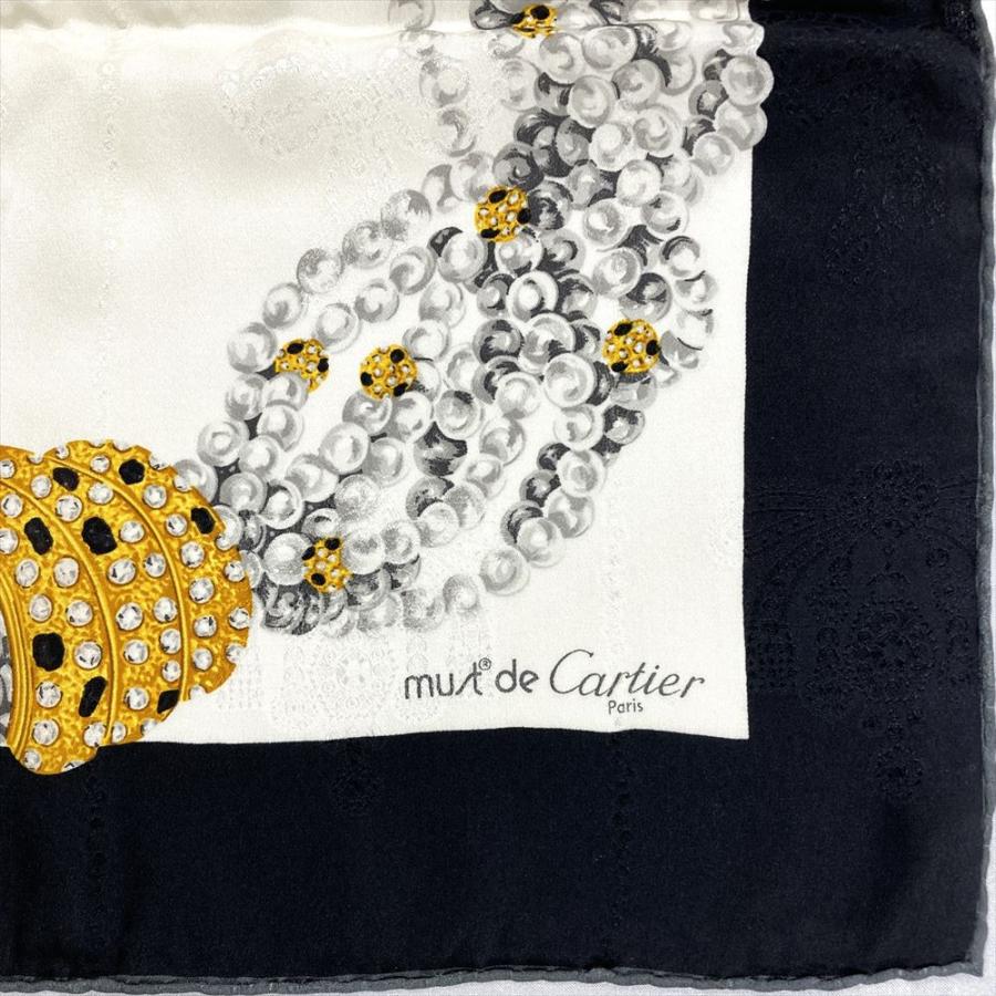 Cartier（カルティエ） パンテール スカーフ シルク ホワイト