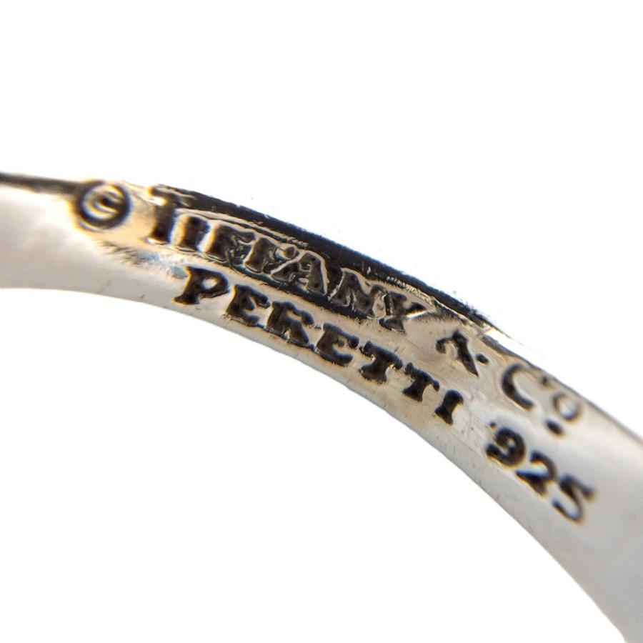 【美品】Tiffany & Co. オープンハート　リング　10号 SV925 Elsa Peretti ティファニー Tiffany&Co. オープンハート リング