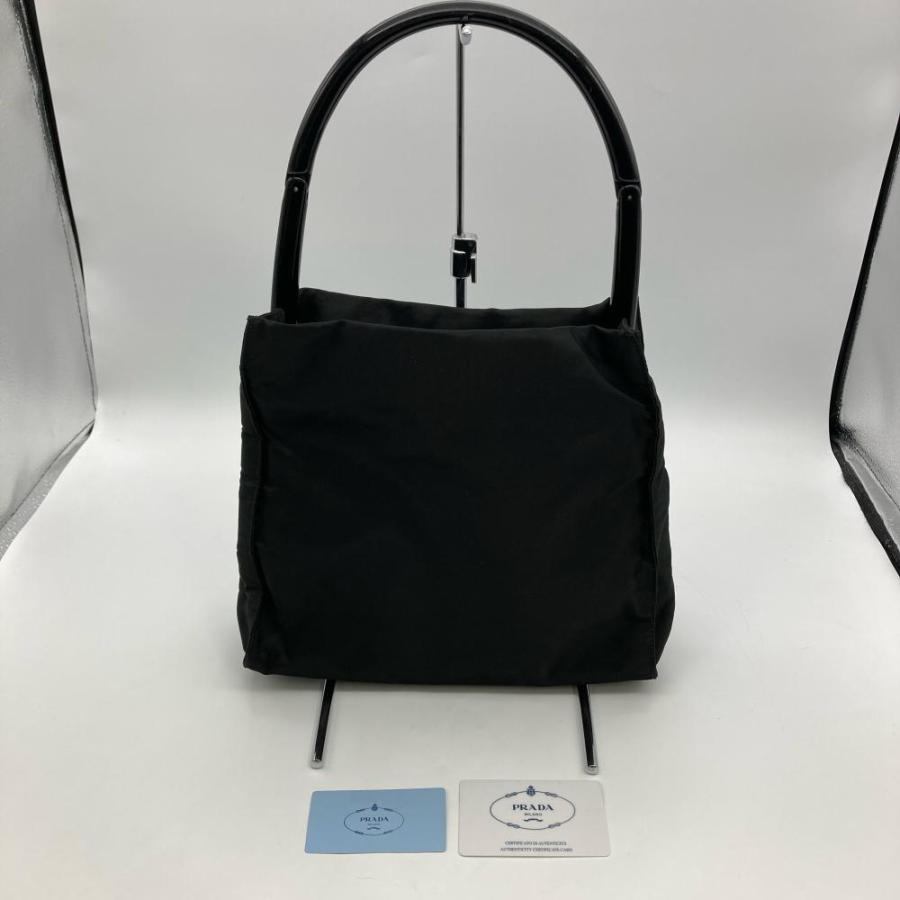 PRADA（プラダ） トライアングルロゴ ハンドバッグ ナイロン ブラック