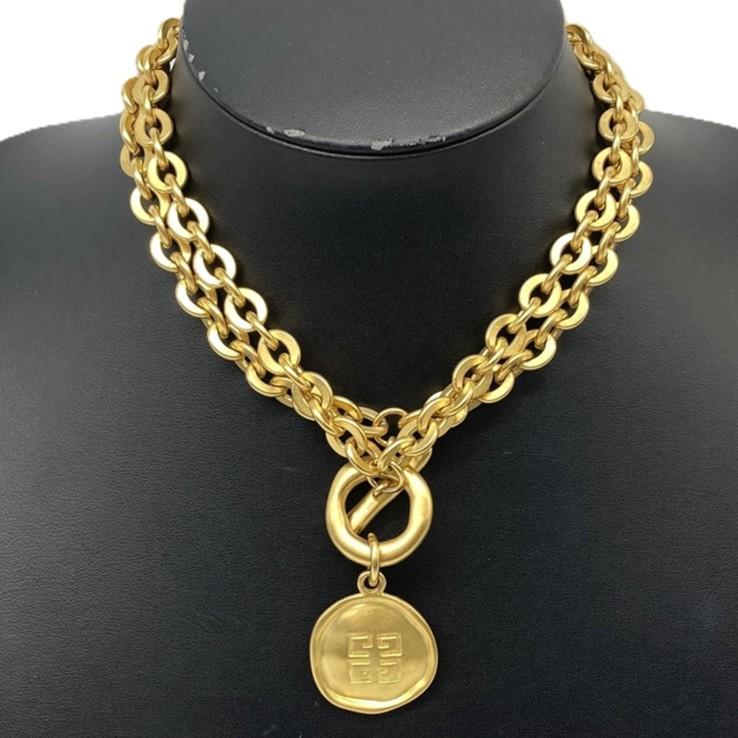 ジバンシィ GIVENCHY ロゴ チェーン ネックレス メタル ゴールド