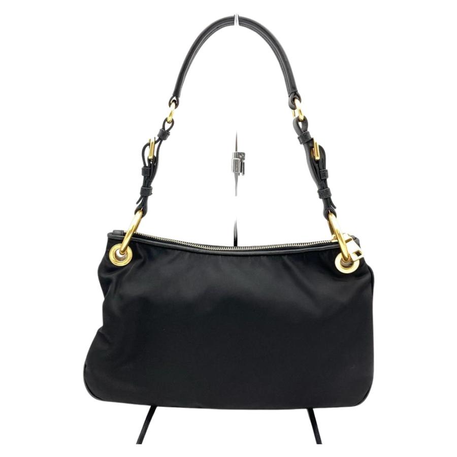 PRADA ナイロンバッグ 黒/ベージュ/赤 PRADA（プラダ） ショルダーバッグ ナイロン BR4894 ブラック ロゴ
