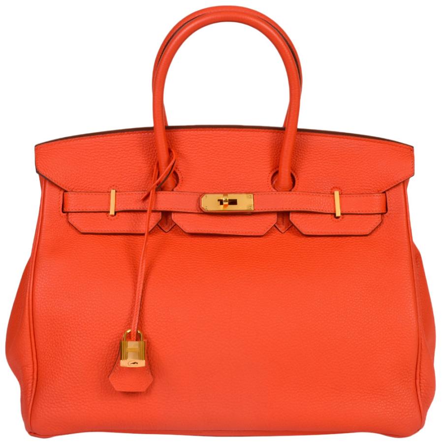 Birkin エルメス HERMES バーキン35 カプシーヌ トゴ ゴールド金具 □P 