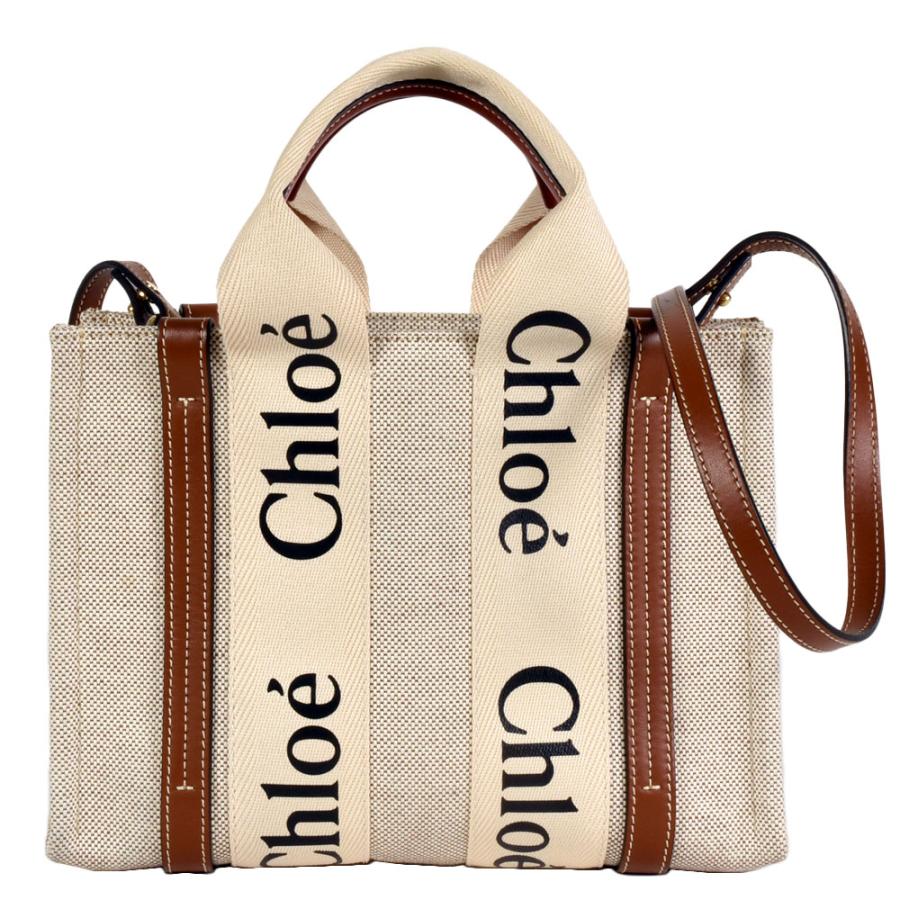 Chloe（クロエ） ウッディ スモール ショルダーバッグ 2WAY コットン