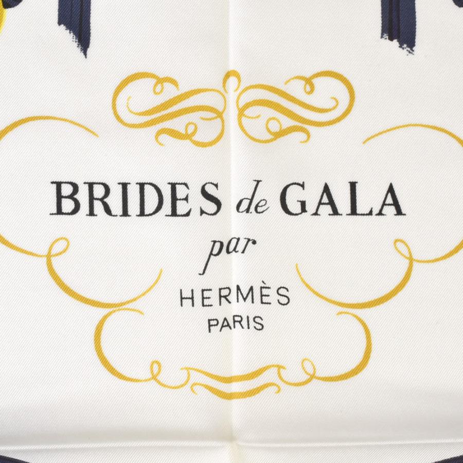 HERMES エルメス カレ90 スカーフ シルク 90cm ブルー BRIDE de HERMES エルメス カレ90 スカーフ シルク 90cm ブルー BRIDE de