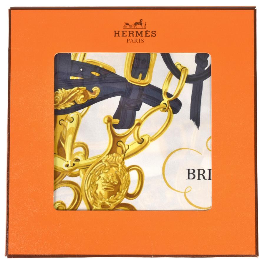 HERMES エルメス カレ90 スカーフ シルク 90cm ブルー BRIDE de HERMES エルメス カレ90 スカーフ シルク 90cm ブルー BRIDE de