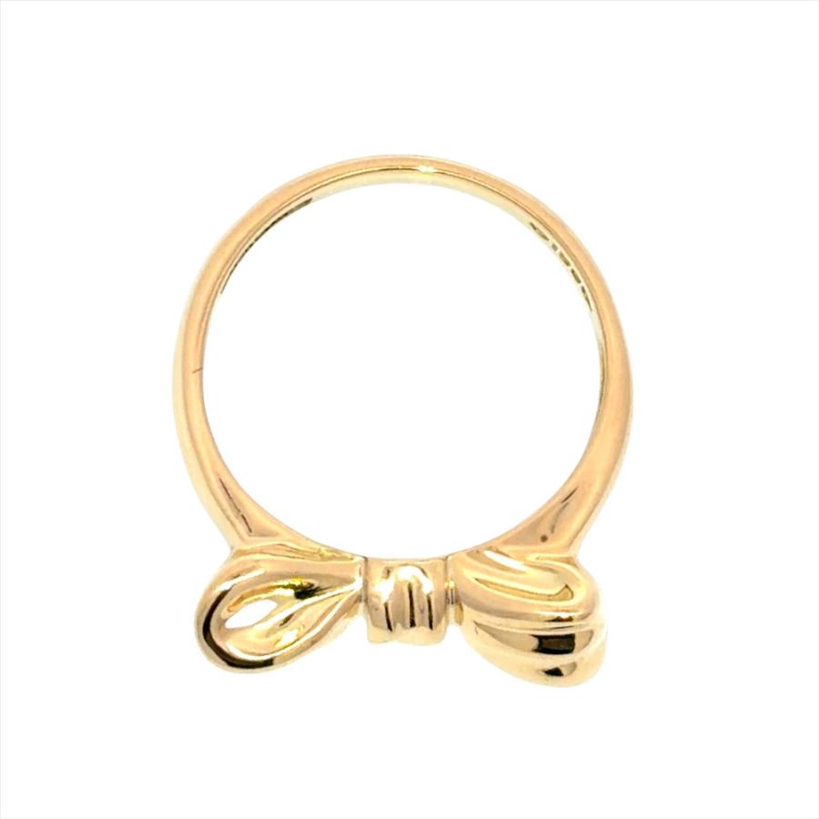 TIFFANY&Co.（ティファニー） リボン リング 指輪 約7.5号 K18YG 5.6g