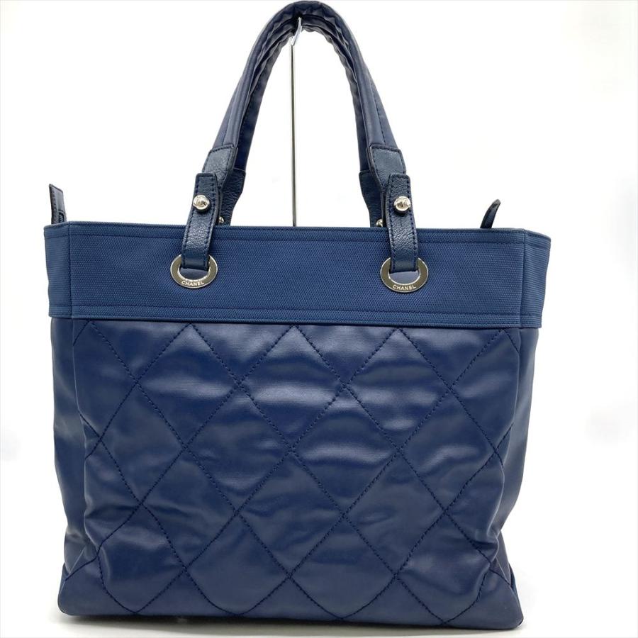 CHANEL シャネル パリビアリッツMM トートバッグ コーティング