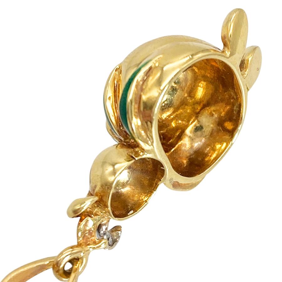 ヴィンテージ　k18 ルビー&ダイヤモンドペンダントトップ　ゴールド　レトロ DAMIANI（ダミアーニ） ピエロ ヴィンテージ ペンダントトップ