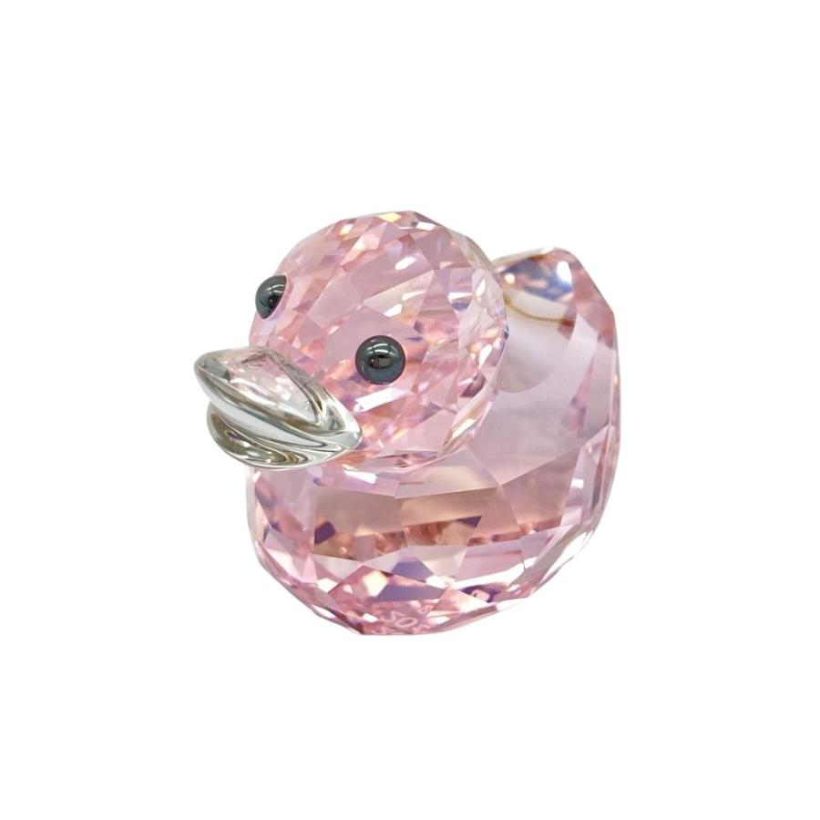 スワロフスキー SWAROVSKI アヒル ダッグ 置物 クリスタル 紫 箱付 スワロフスキー SWAROVSKI 動物シリーズ アヒル クリスタルガラス