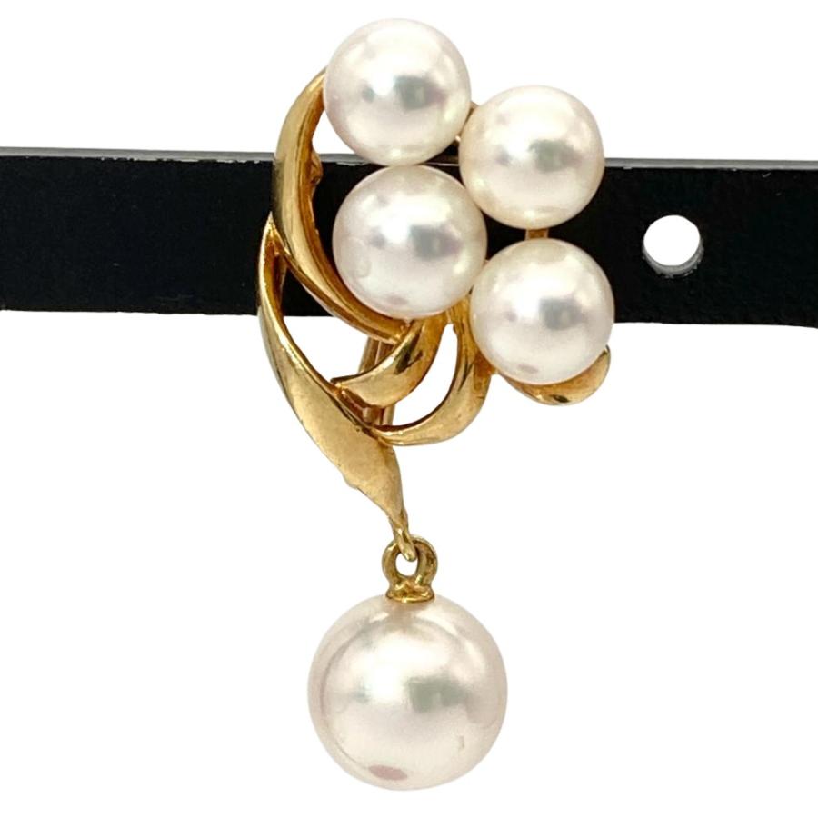 M*k様 18k+本真珠片方イヤリング MIKIMOTO（ミキモト） パール スイング イヤリング K18YG 3.5g 真珠