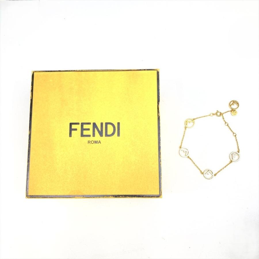 FENDI（フェンディ） FENDI FFロゴ ラインストーン ブレスレット