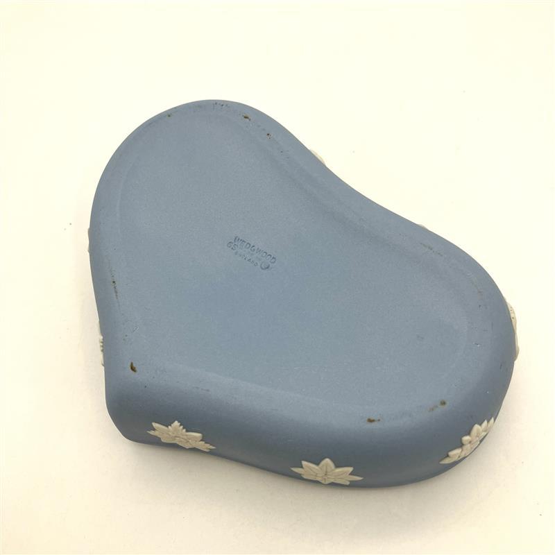 ウェッジウッド WEDGWOOD ジャスパー ハート 小物入れ 陶器g ブルー