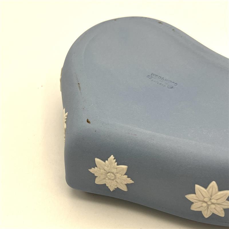 ウェッジウッド WEDGWOOD ジャスパー ハート 小物入れ 陶器g ブルー