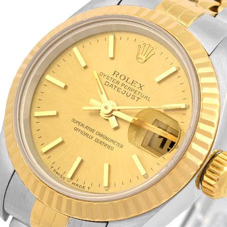 ROLEX デイトジャスト 69173 2コマ SS*K18YG ROLEX ロレックス デイトジャスト 69173 K18YG×SS コンビ W番