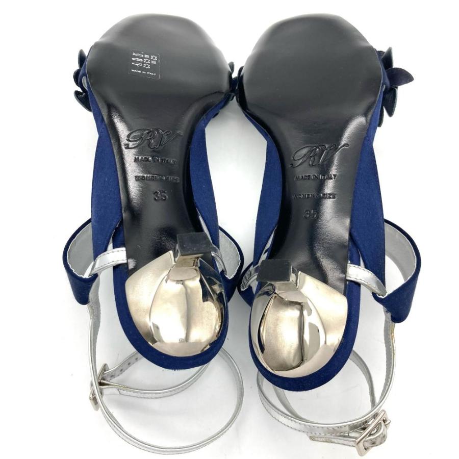 ロジェヴィヴィエ Roger vivier フラワーモチーフ サンダル ネイビー