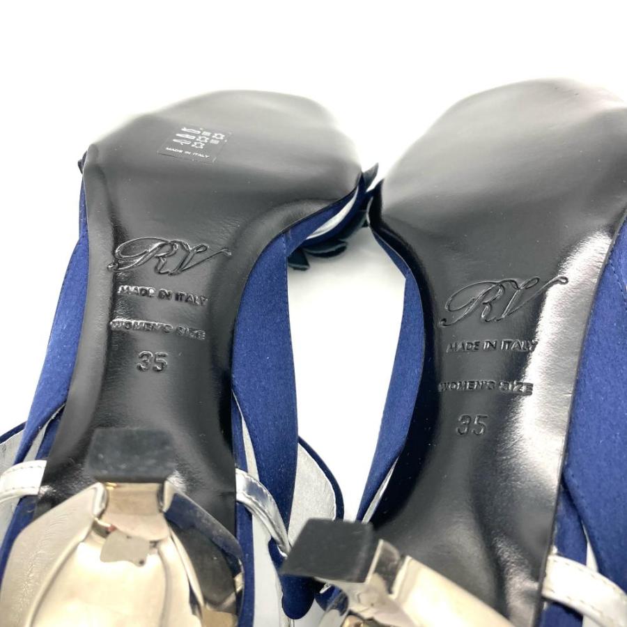 ロジェヴィヴィエ Roger vivier フラワーモチーフ サンダル ネイビー