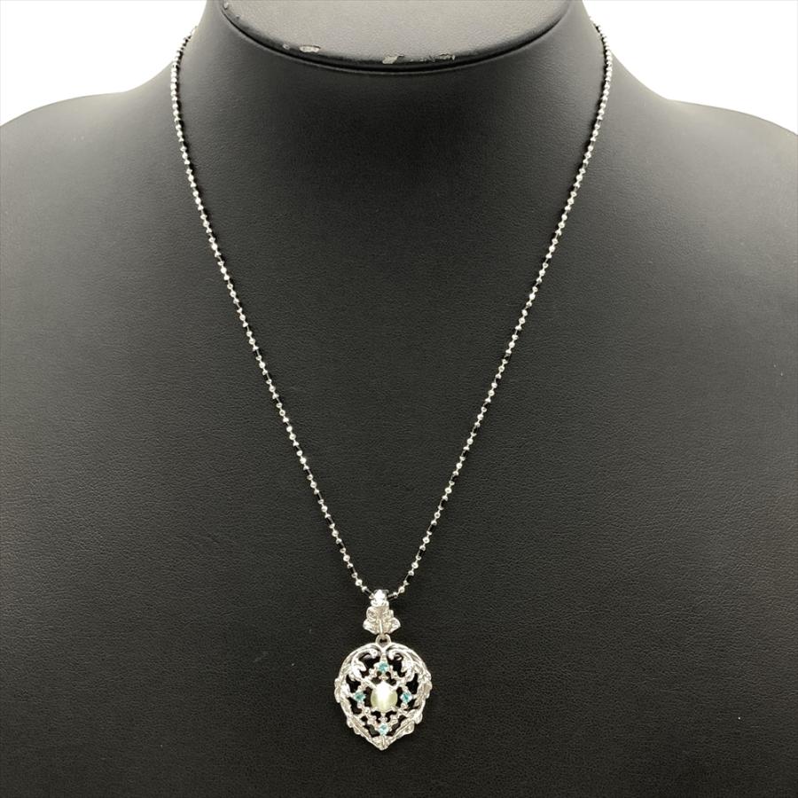 K18 ホワイトゴールド　ブラック　トルマリン　ネックレス ネックレス トルマリン 0.18ct Pt900 Pt850 K18WG キャッツアイ 0.77ct