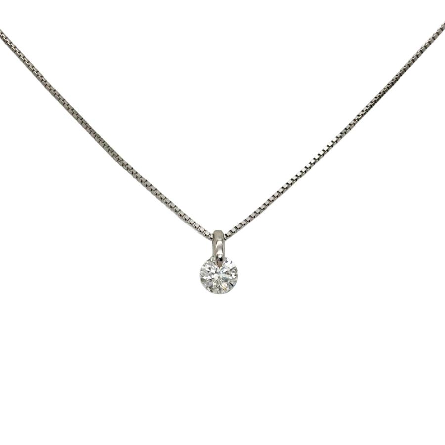 pt900 Pt850 ct0.369 一粒ダイヤモンド シンプル　ネックレス ネックレス ダイヤモンド 0.369ct Pt900 Pt850 プラチナ H/I1/EX
