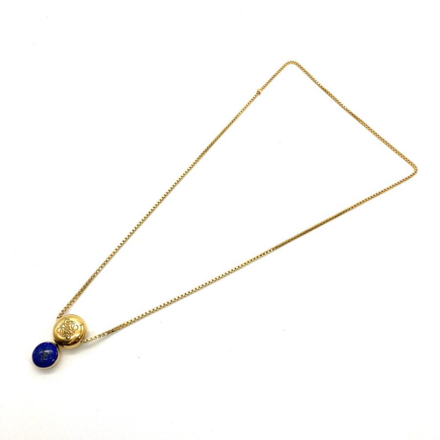 LOEWE（ロエベ） ぺブル ネックレス ラピスラズリ SV925 32.0g