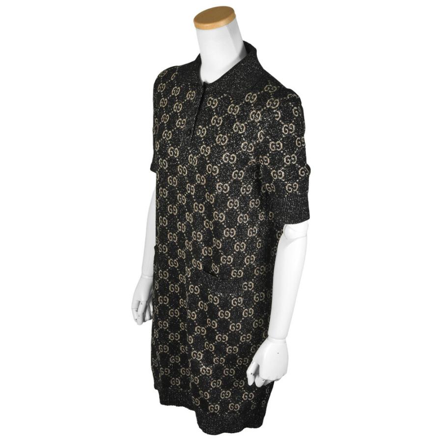 GUCCI グッチ ラメ GGジャカード ポロドレス ワンピース 36 GUCCI グッチ ラメ GGジャカード ポロドレス ワンピース 36