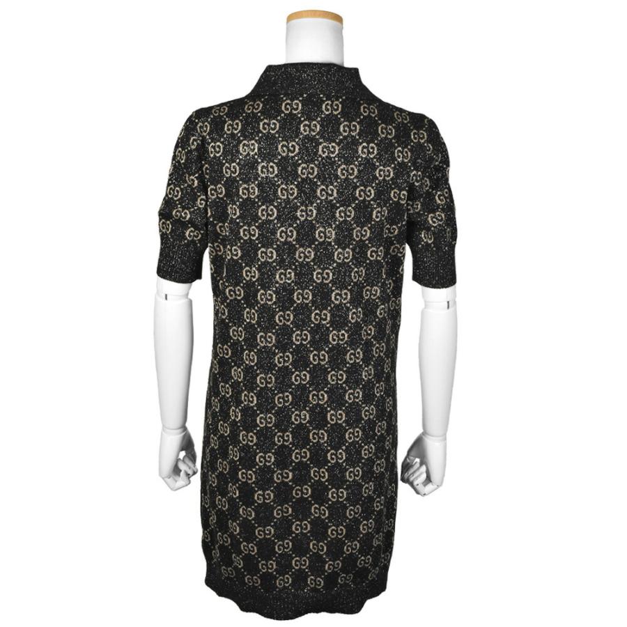 GUCCI グッチ ラメ GGジャカード ポロドレス ワンピース 36 GUCCI グッチ ラメ GGジャカード ポロドレス ワンピース 36