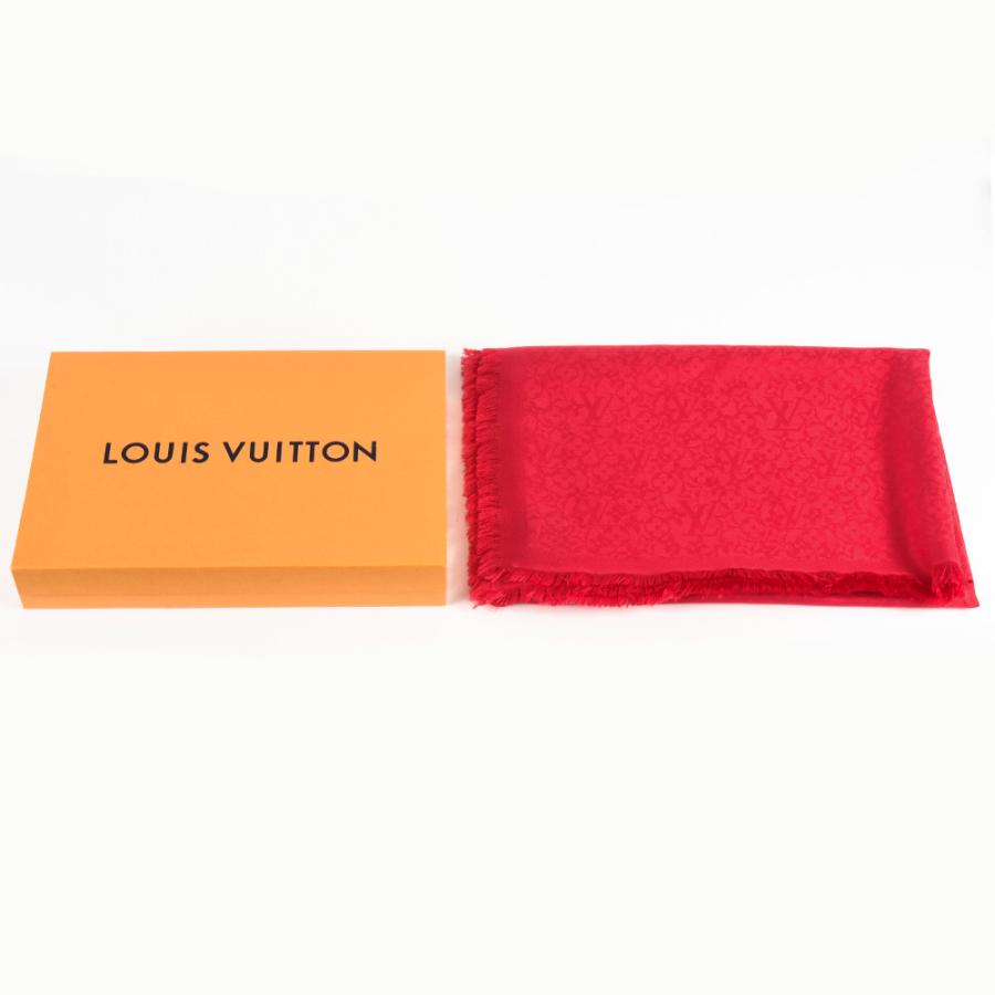 LOUIS VUITTON ルイヴィトン モノグラム ショール シルク ウール