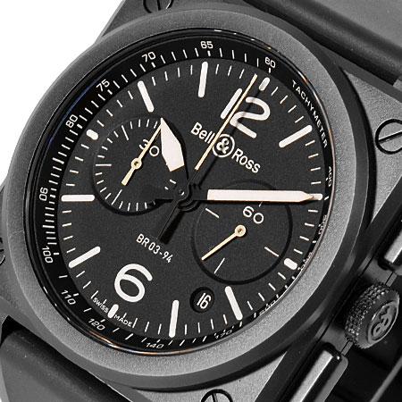 ベル&ロス Bell&Ross BR03-94 クロノグラフ ブラックセラミック メンズ  