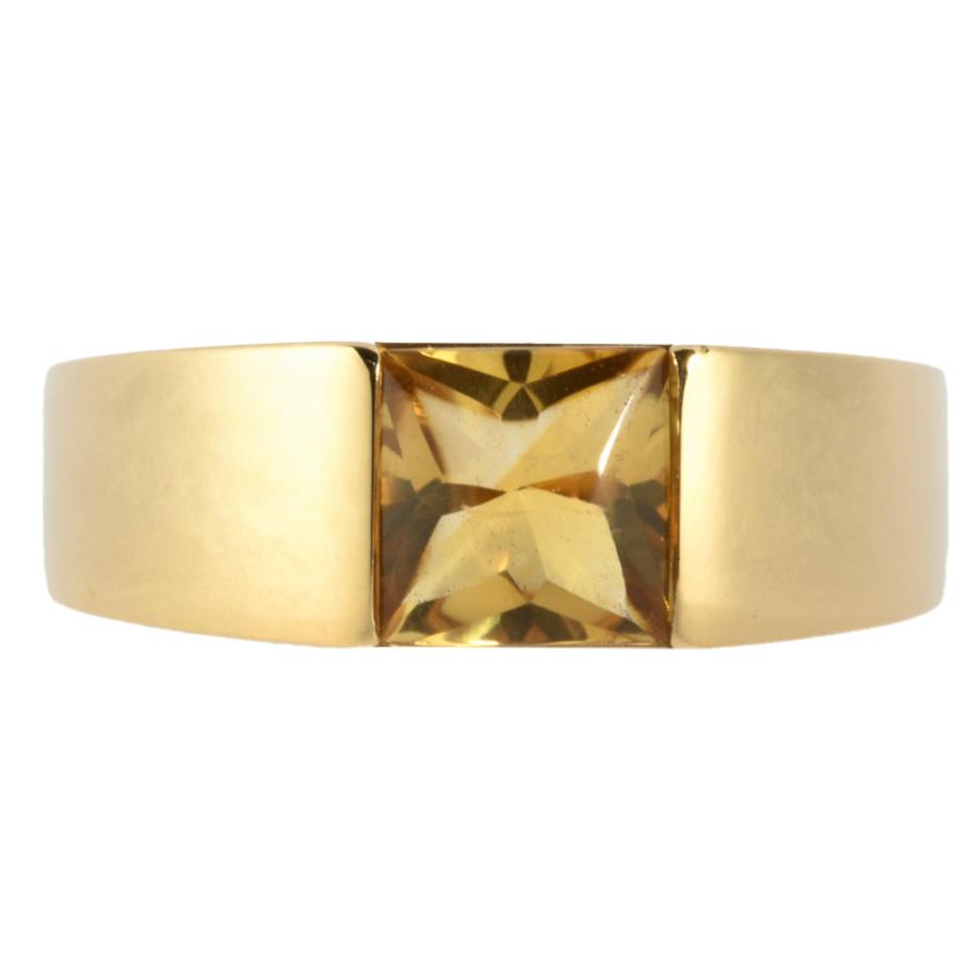 Cartier カルティエ タンク リング 指輪 シトリン #50 K18YG Cartier カルティエ タンク リング 指輪 シトリン #50 K18YG