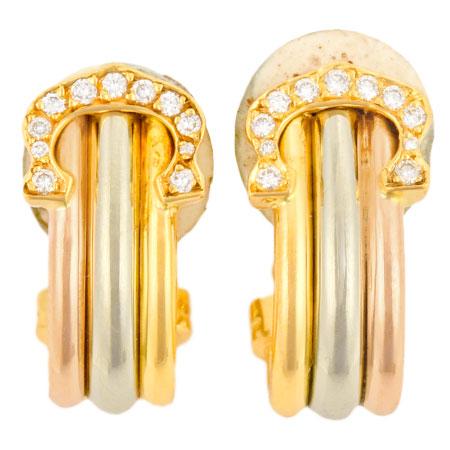 Cartier ピンクゴールド、ダイヤモンド イヤリング 楽天市場】カルティエ ジュスト アン クル イヤリング ピアス