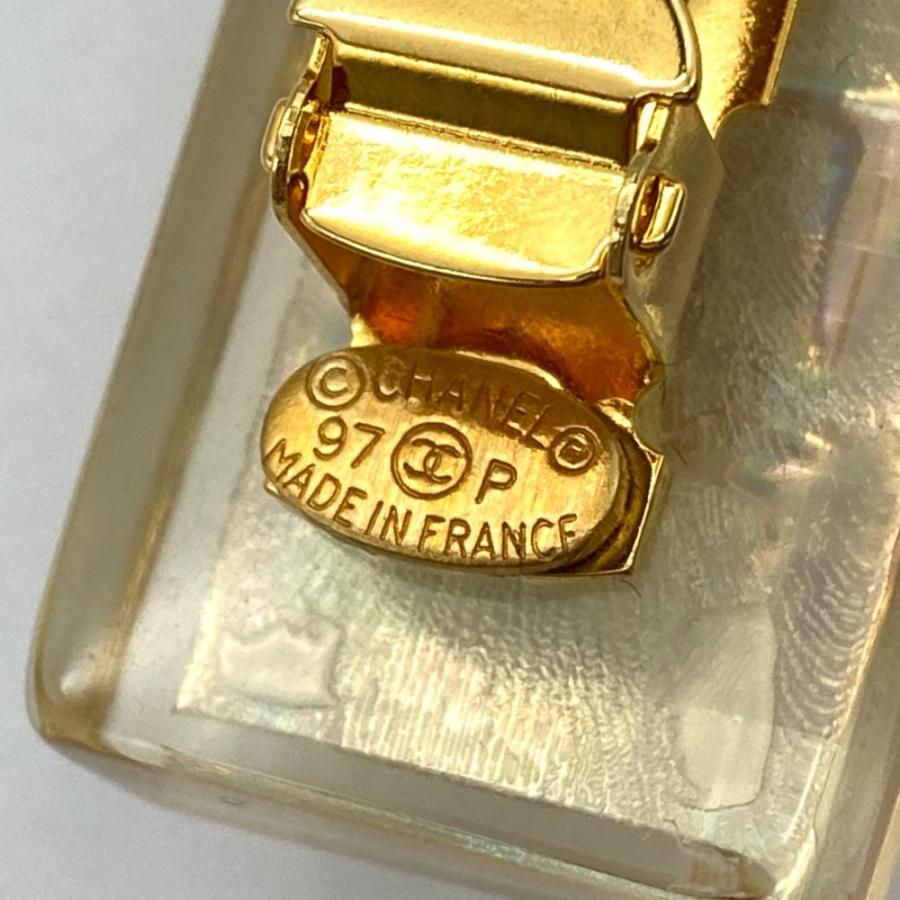 CHANELバレッタ 97P ココマーク クリアホログラム × ゴールド金 CHANEL（シャネル） バレッタ ヘアクリップ プラスチック 97P刻印