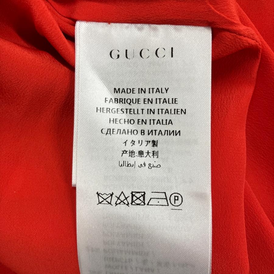 GUCCI グッチ ツィード 半袖 ワンピース 497622 レッド 46 GUCCI グッチ ツィード 半袖 ワンピース 497622 レッド 46