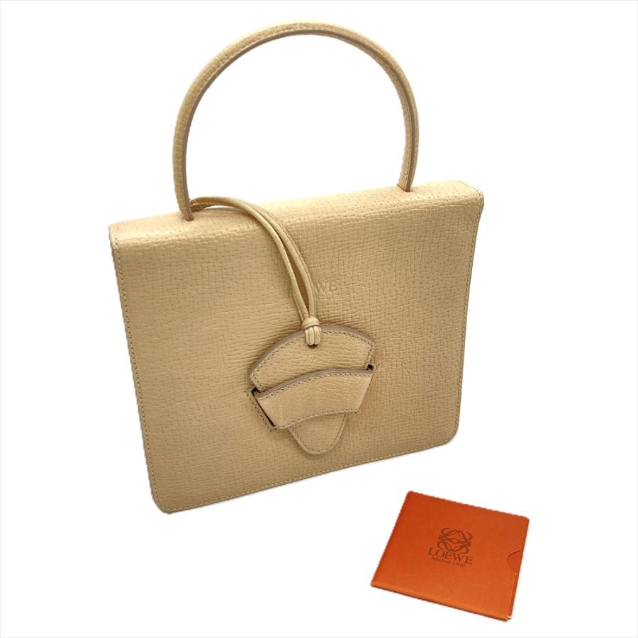 LOEWE（ロエベ） バルセロナ ハンドバッグ レザー ベージュ レディース 