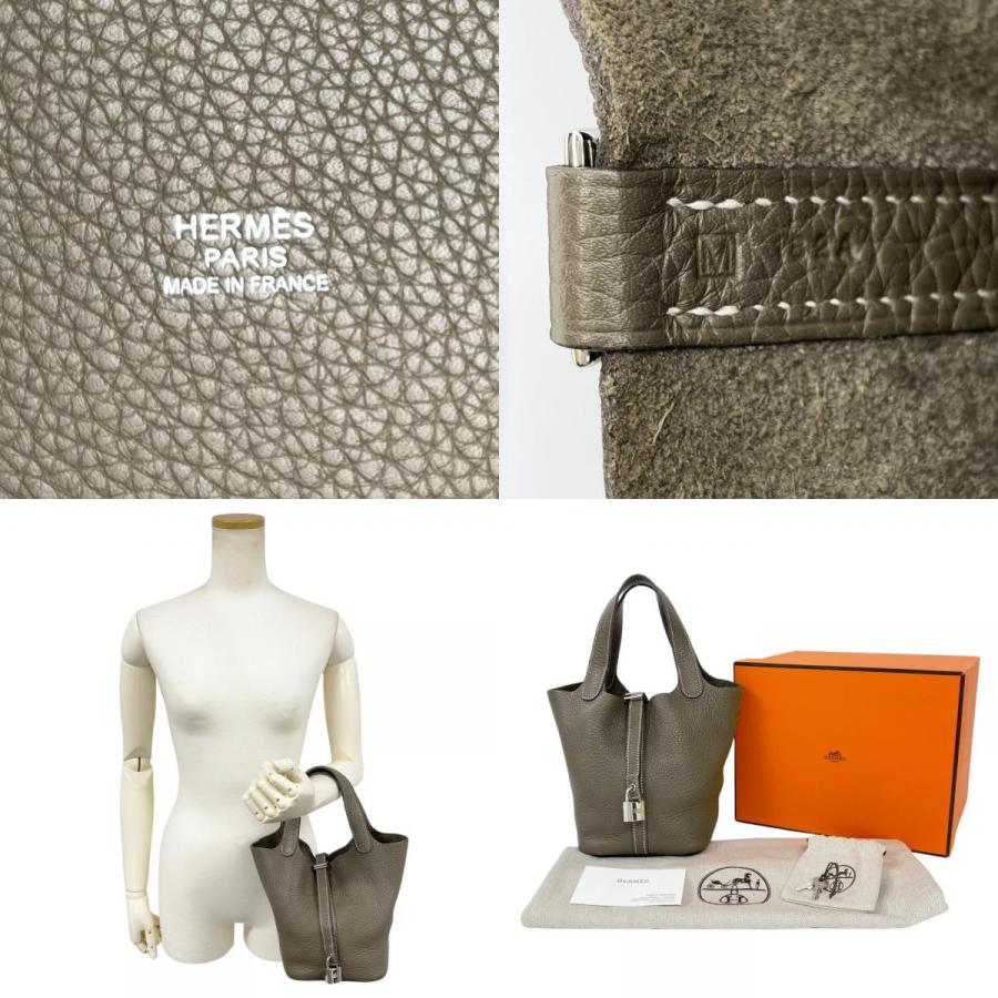 新品 HERMES ピコタンロックPM エトゥープ シルバー金具 HERMES（エルメス） ピコタンロックPM ハンドバッグ トリヨン